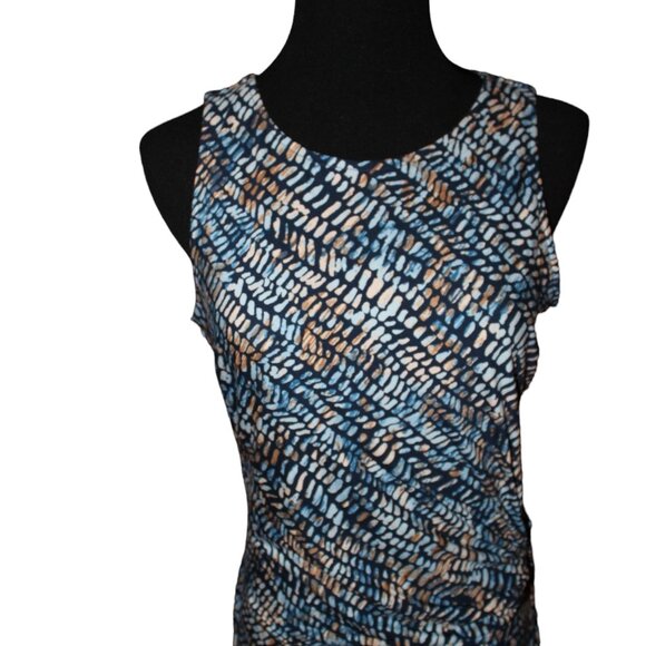 SALE! NIC+ZOE Raindrops Waterdrops Twisted Ruched Lined Dress S Small NWOT's - Picture 5 of 9